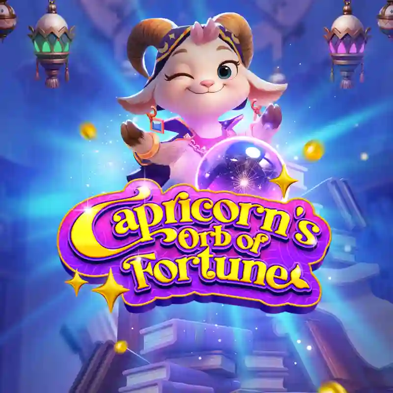 Capricorns Orb of Fortune logo y temática mística